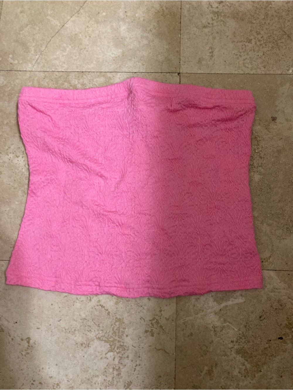 Pink Strapless Tube Top